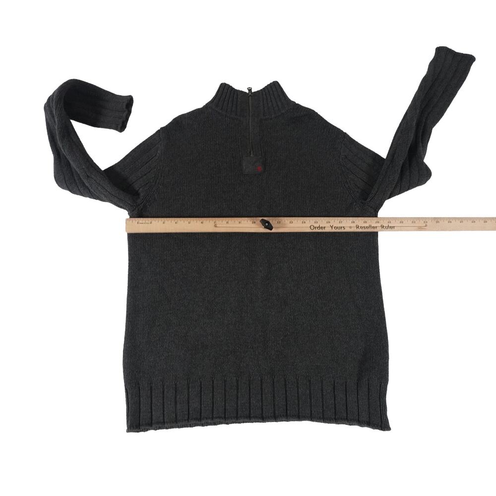 Ralph Lauren Polo Jeans Vintage Knit 1/4 Zip Mock Pullover Sweater Men's Medium - Picture 7 of 8